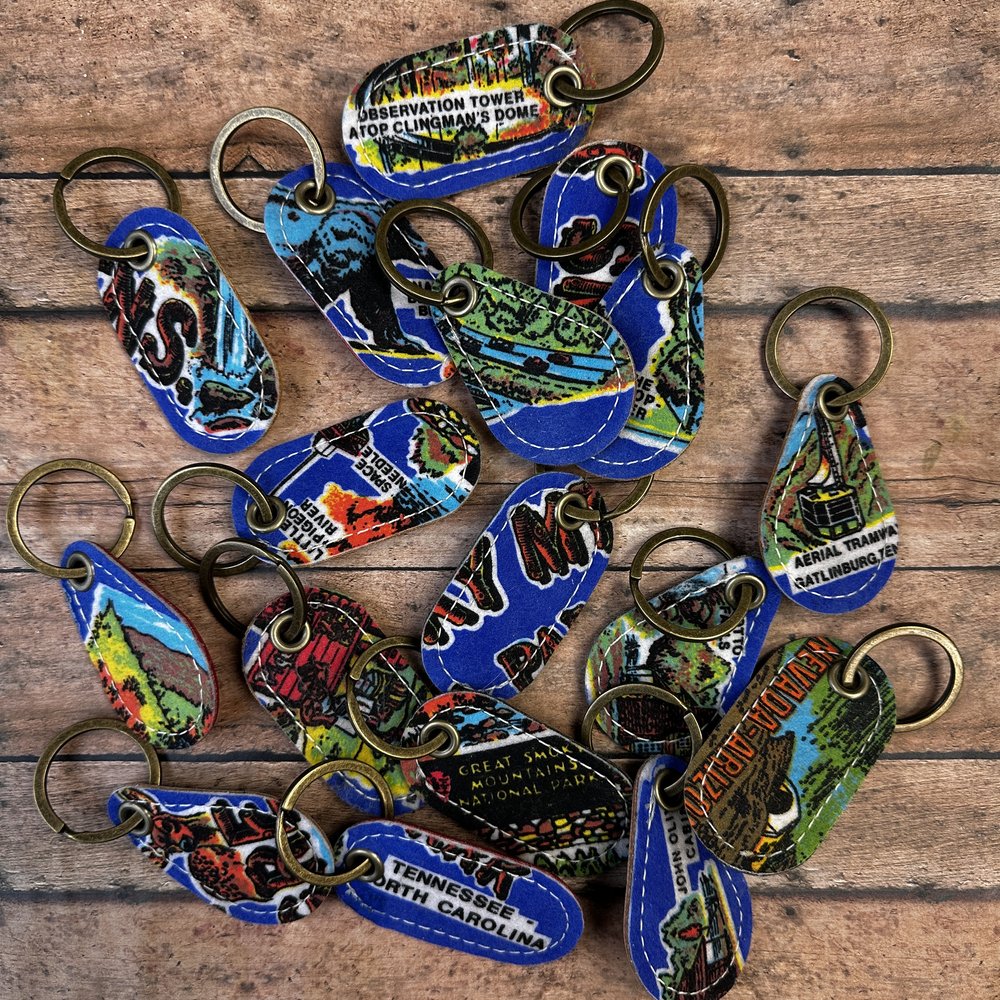 Reclaimed Pennant Flag Keychain